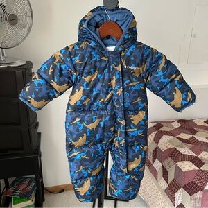 Columbia Snuggly Bunny Bunting Down Puffer Snowsuit Infant 6-12 Months